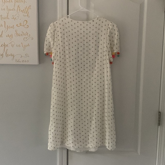 THML PomPom Short ‎ Dress XS bohemian floral multicolored festive beach white - Picture 6 of 9